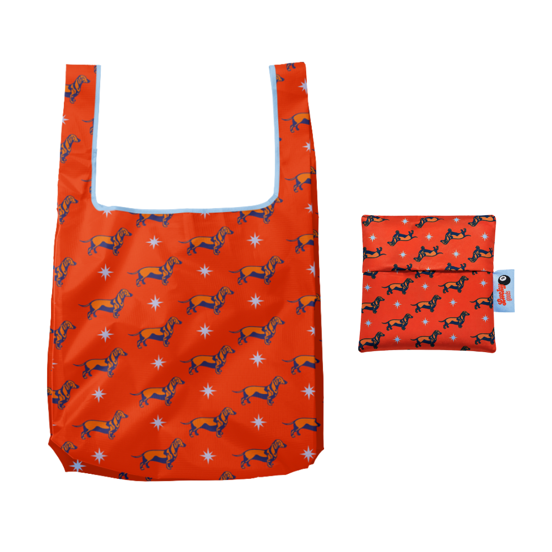 Weenie Starburst Pattern Foldable Nylon Tote