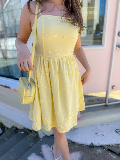 Beachglass Embroidered Mini Dress