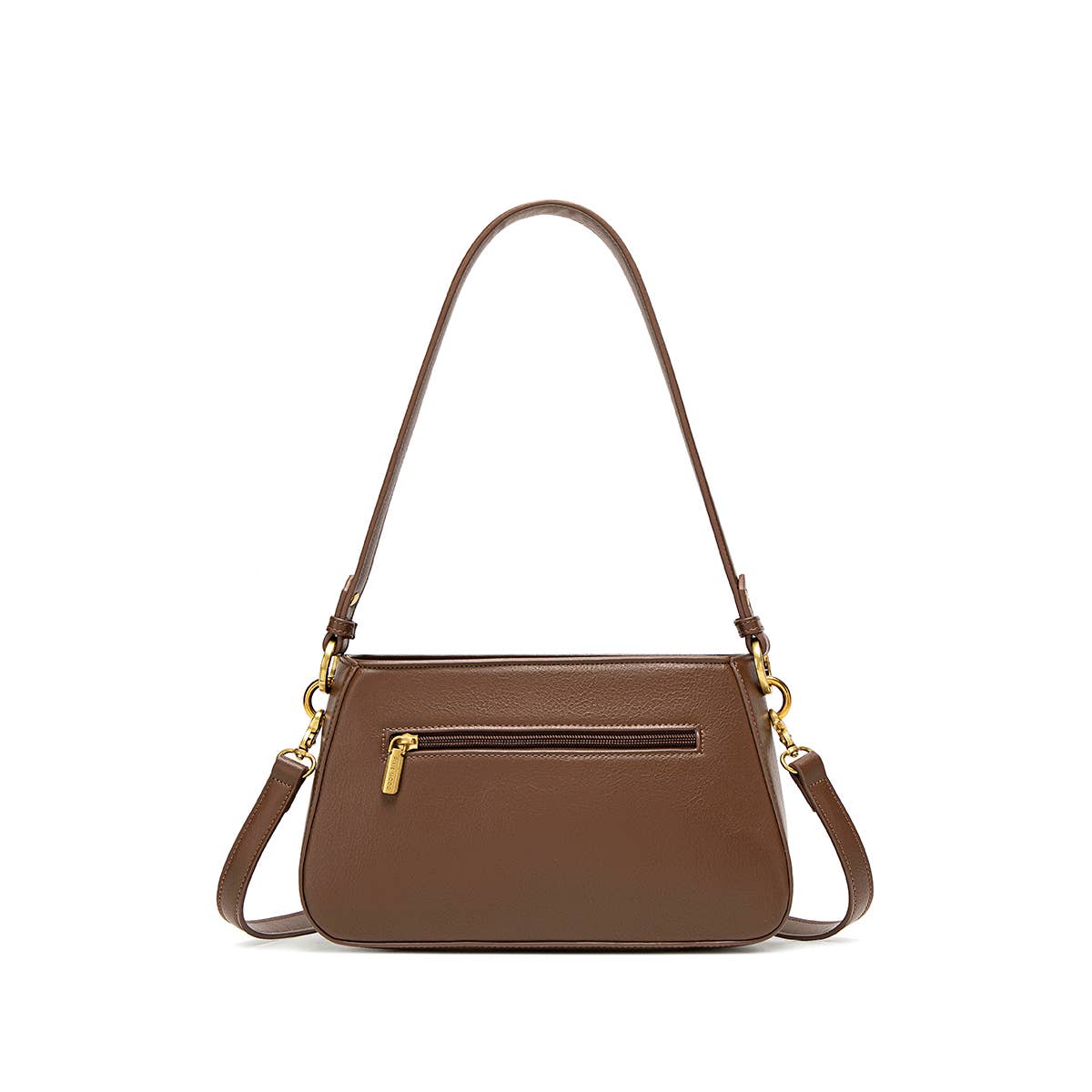 Eleanor Recycled Vegan Shoulder Bag in Espresso