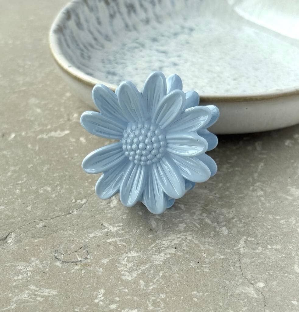 Blue Flower Claw Clamp