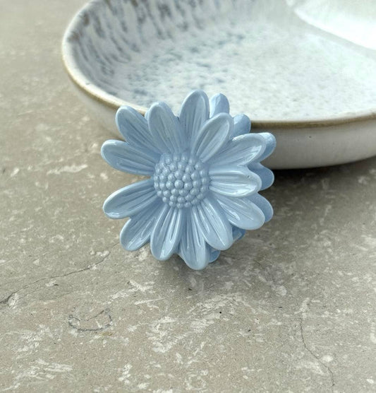 Blue Flower Claw Clip