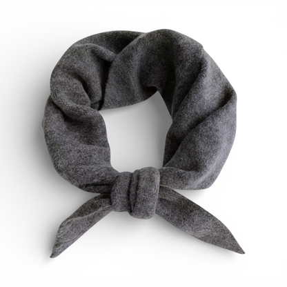 Wool Triangle Neck Scarf in Charcoal