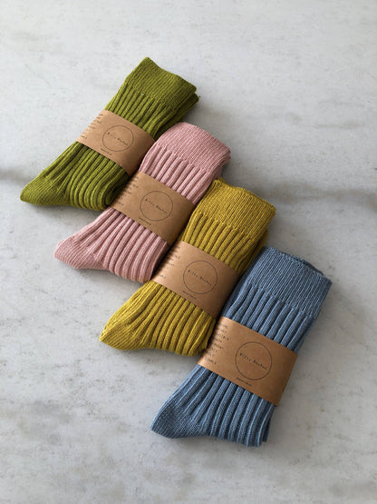 Ribbed Cotton Socks