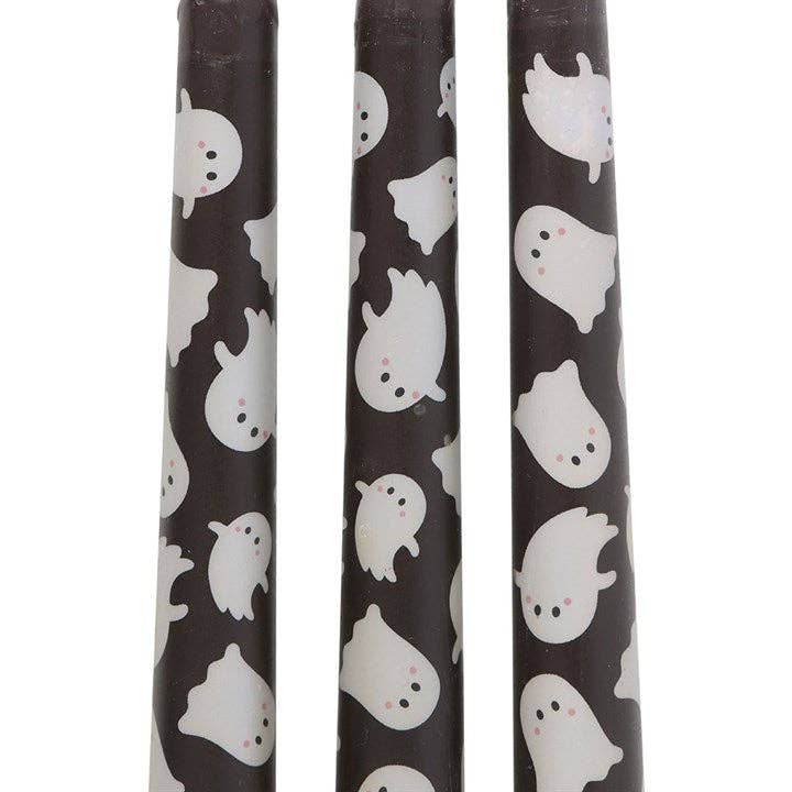 Halloween Ghost Print Taper Candles Set