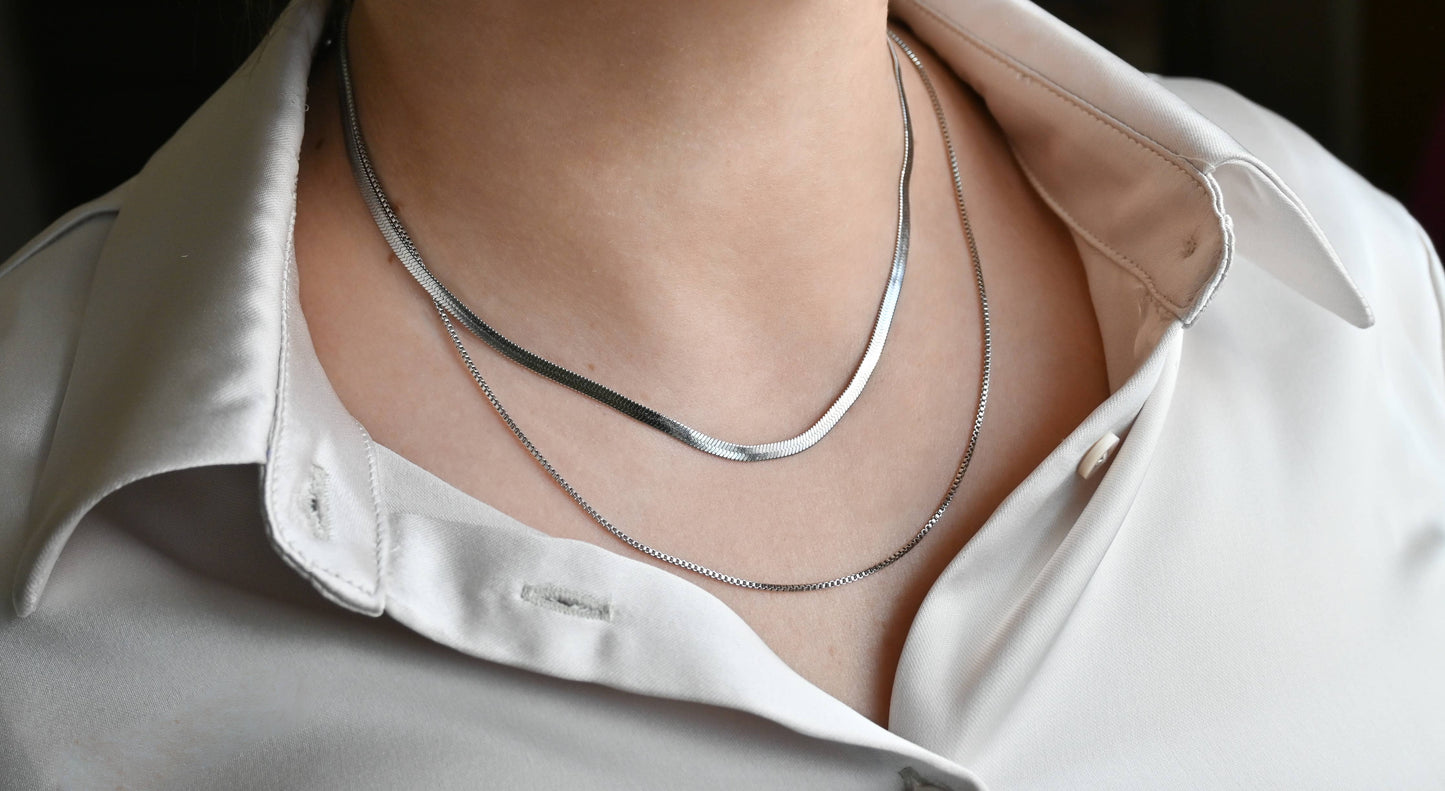 Layered Herringbone Necklace