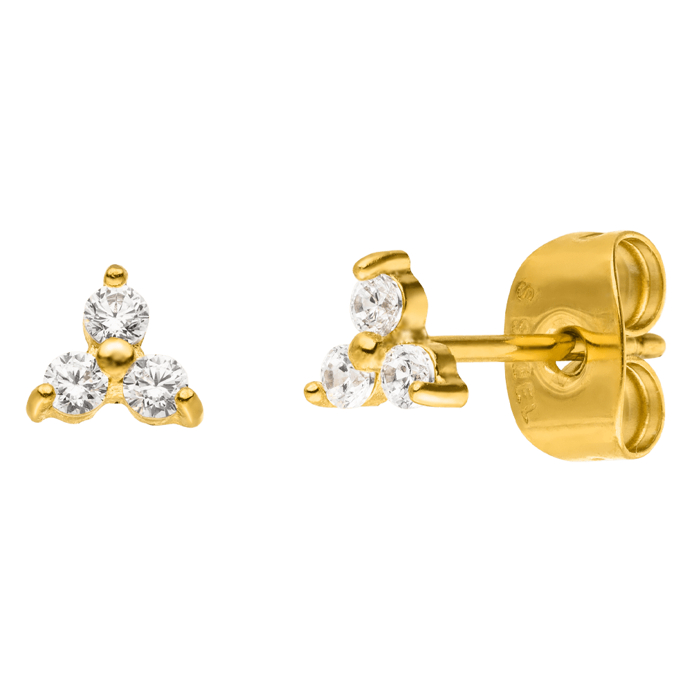 Triple Stones Studs