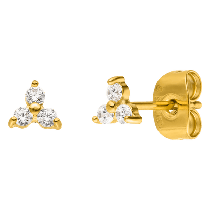 Triple Stones Studs