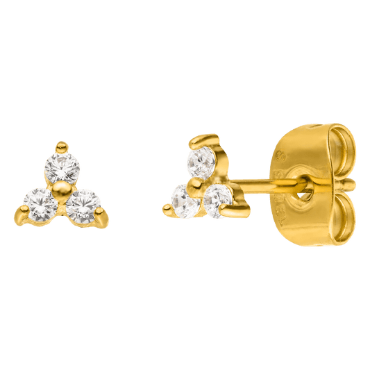 Triple Stones Studs