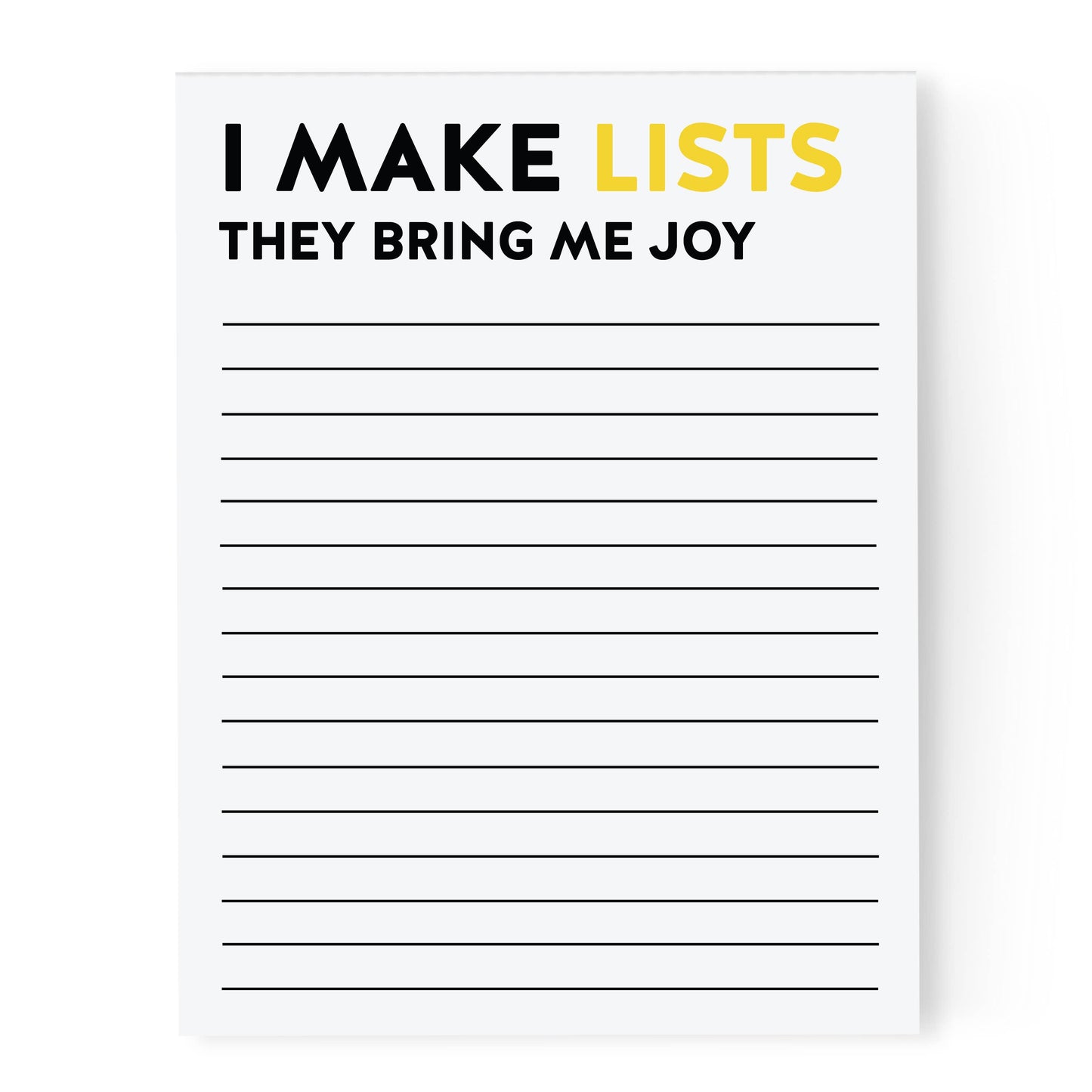Lists Bring me Joy Notepad