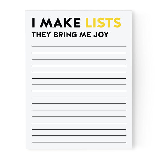 Lists Bring me Joy Notepad