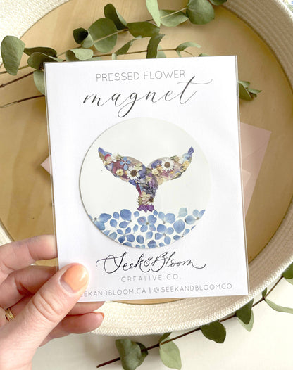 Whale Tail Flower Magnet