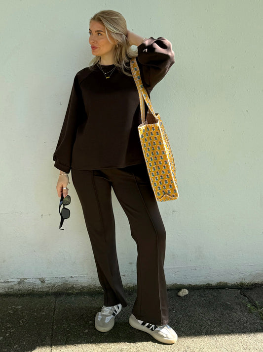 Chocolate Sweatshirt and Jogger Set