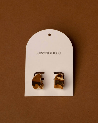 Chunky Organic Open Hoops Gold