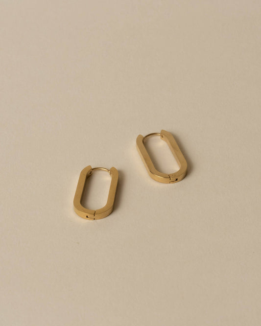 Oval Clasp Hoops