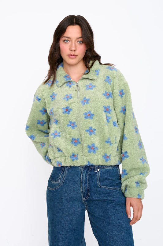 Blaire Floral Half Zip Sweater