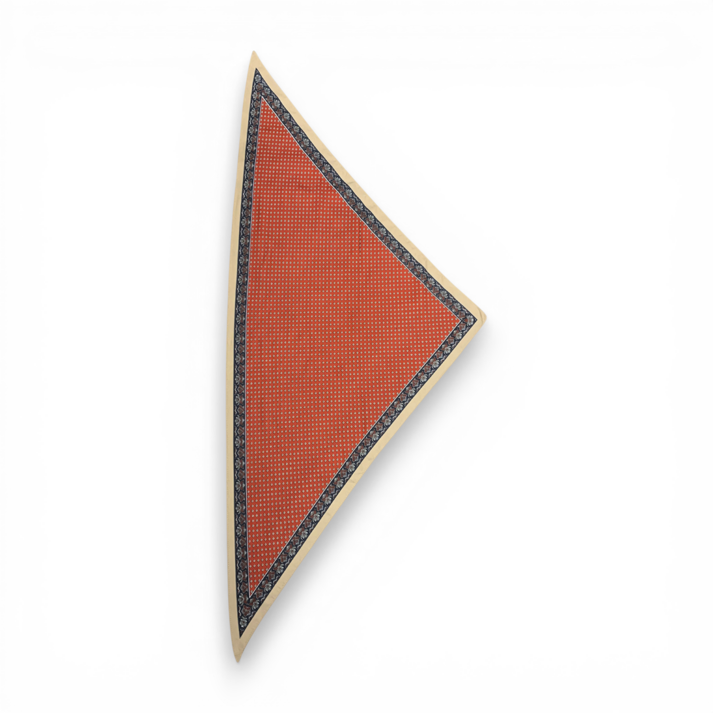 Silky Triangle Dotted Scarf in Rust
