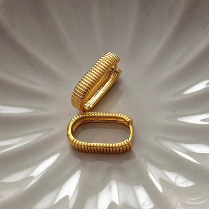 Small Ray Ribbed Earrings
