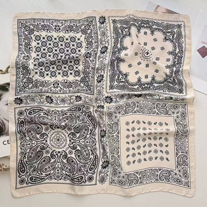 Blue Paisley Block Scarf