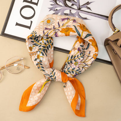 Orange Wildflowers Scarf