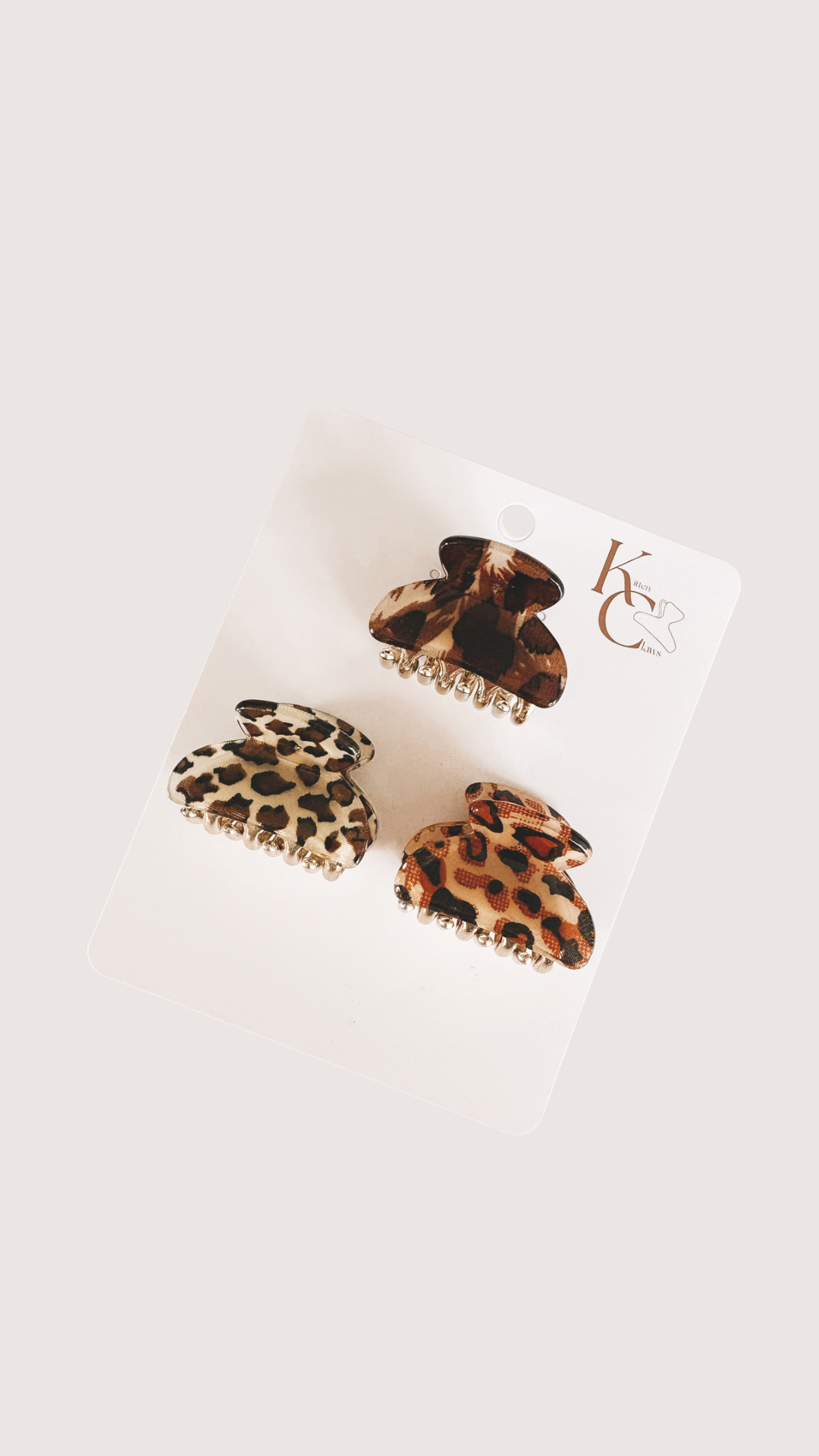 Leopard Mini Hair Clips Set