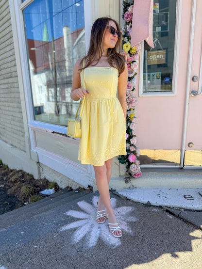 Beachglass Embroidered Mini Dress