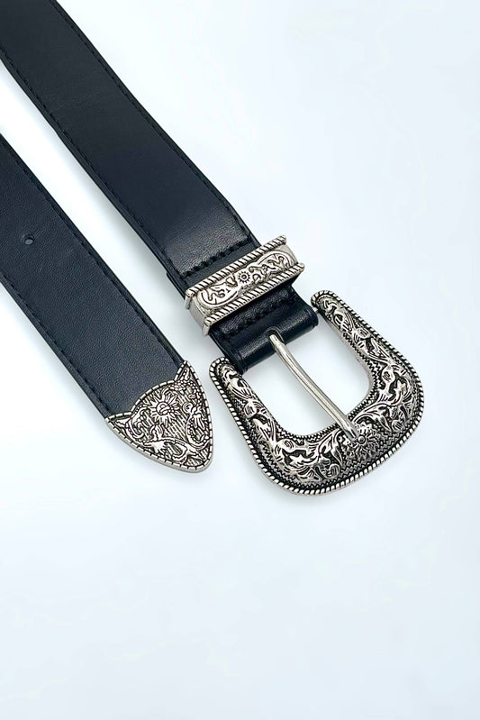 Western Belt in Black