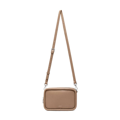 Erika Recycled Vegan Crossbody Bag in Black Pebbled