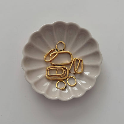 Small Ray Ribbed Earrings