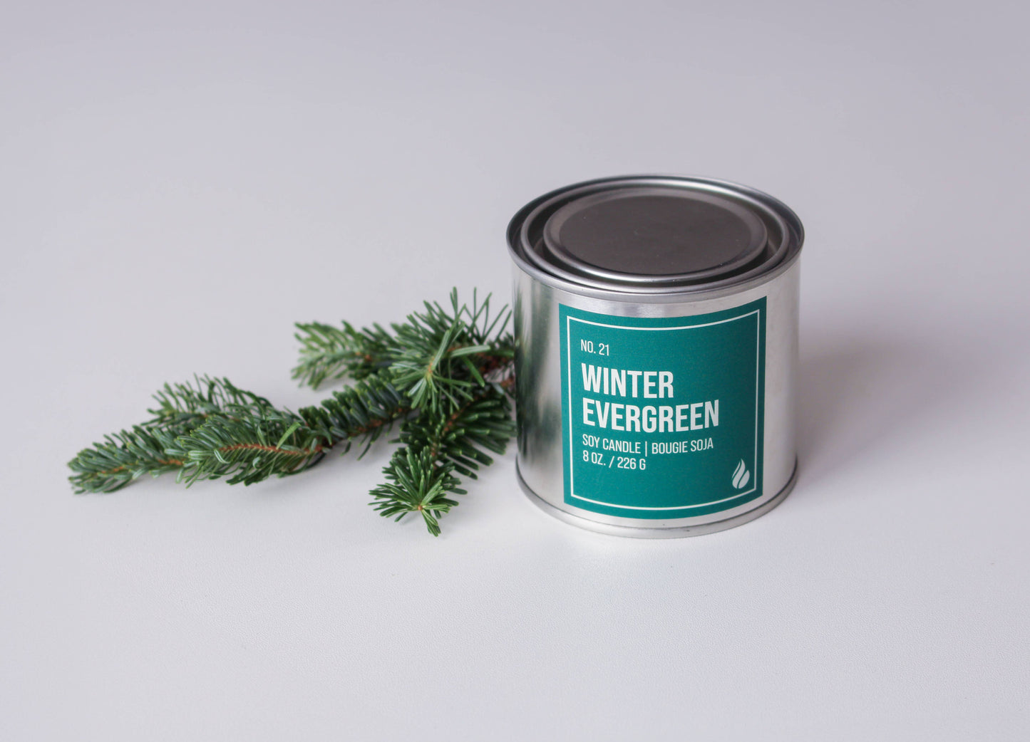 Winter Evergreen Candle