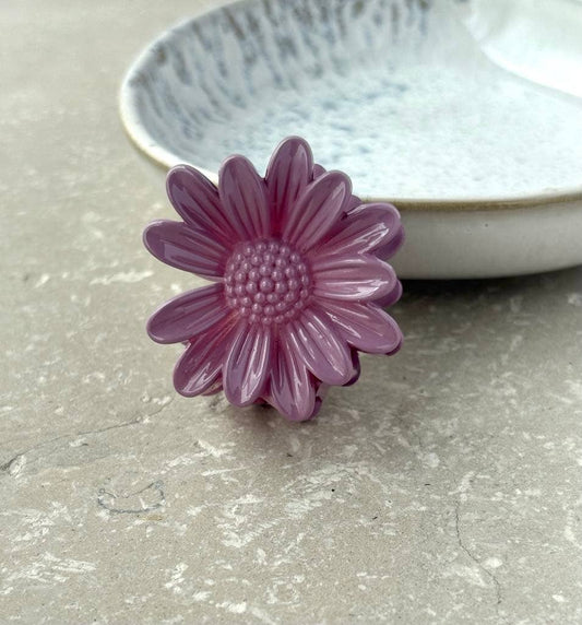 Purple Flower Claw Clip