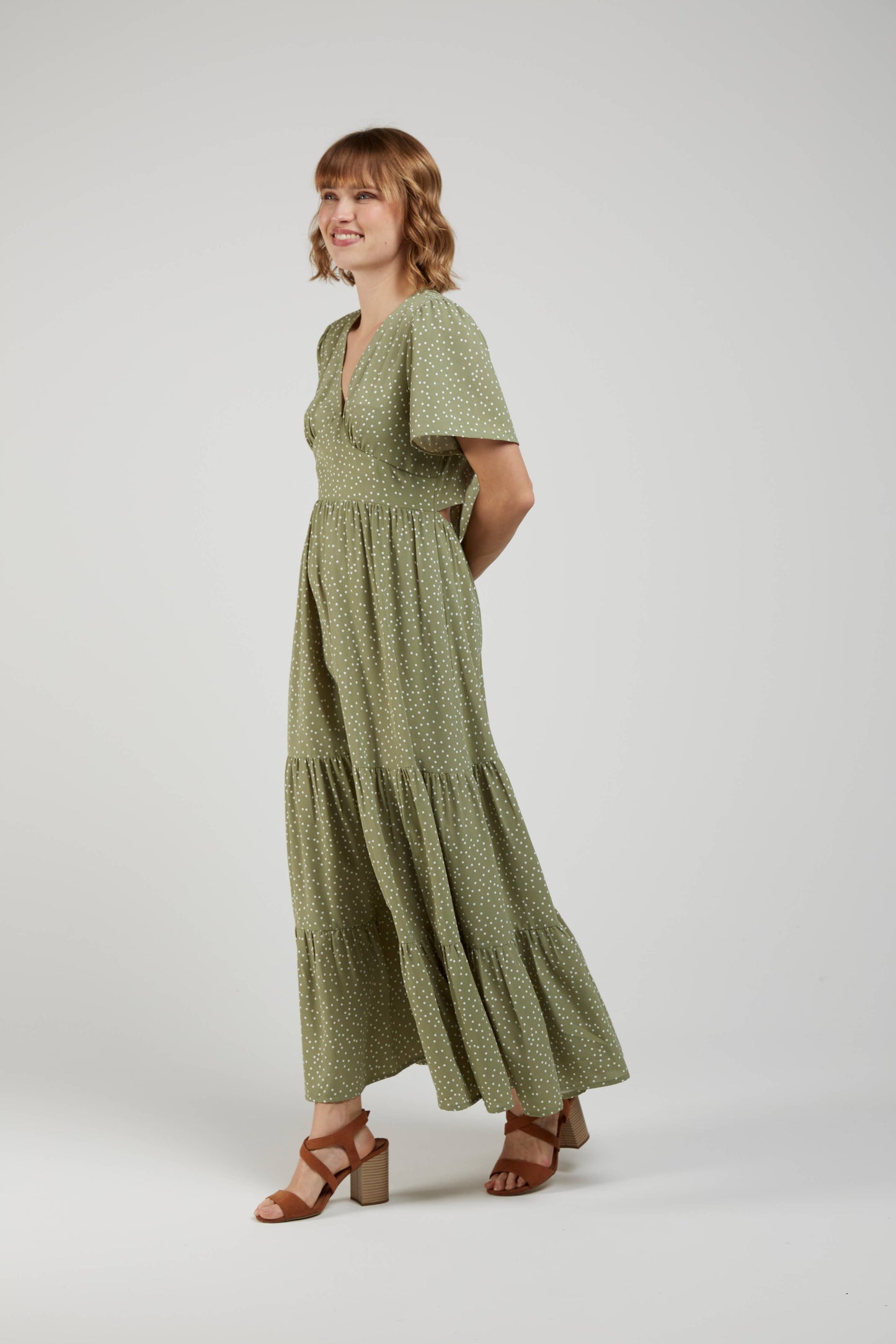 Melina Polka-Dot Maxi Dress