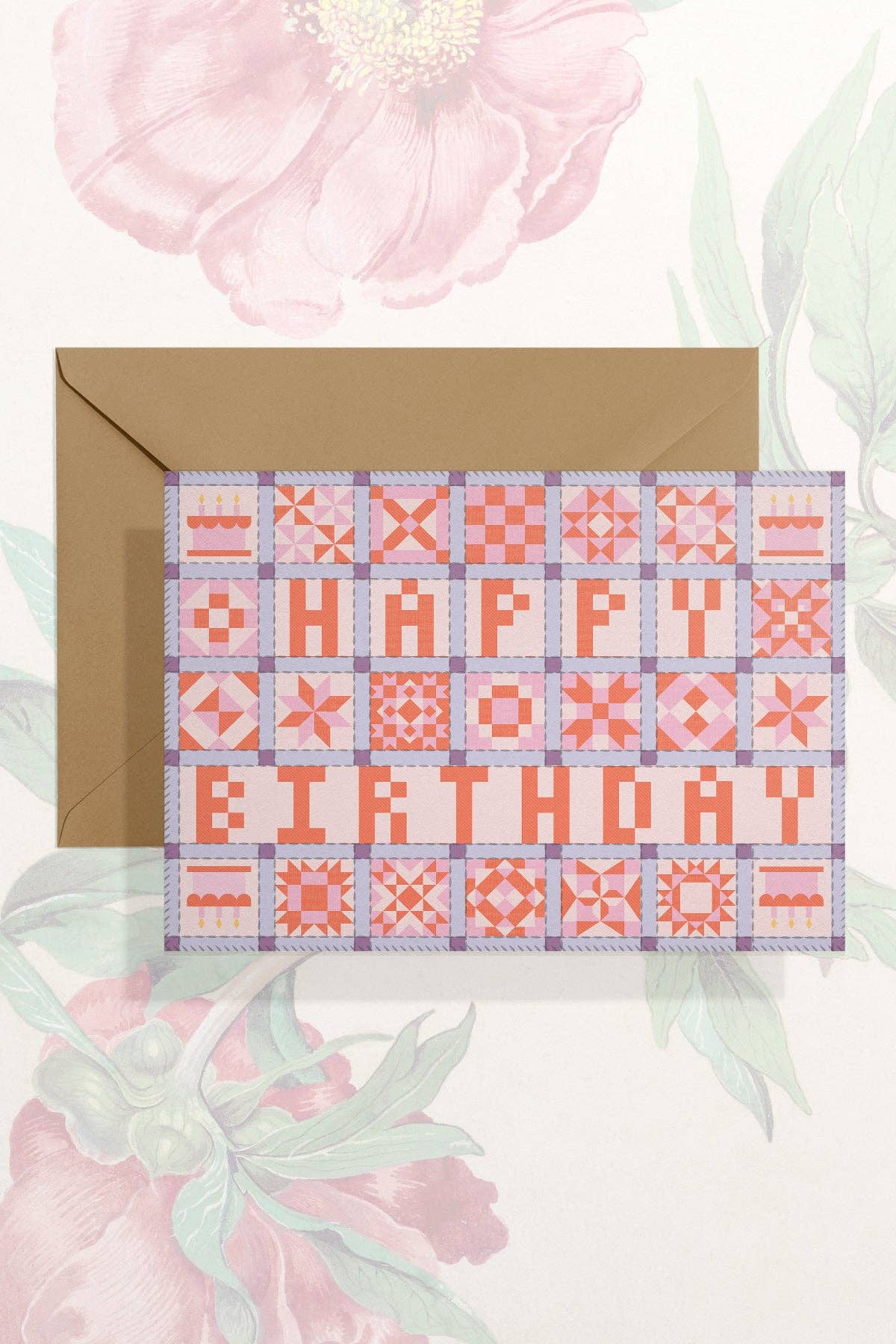 Happy Birthday Patchwork Quilt Card