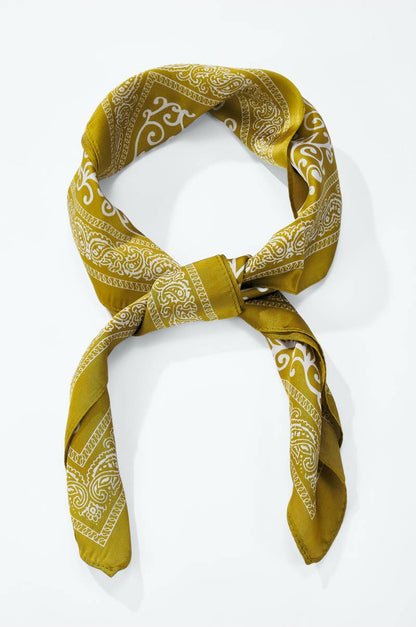 Chartreuse Patterned Scarf