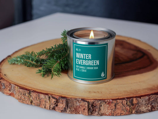 Winter Evergreen Candle