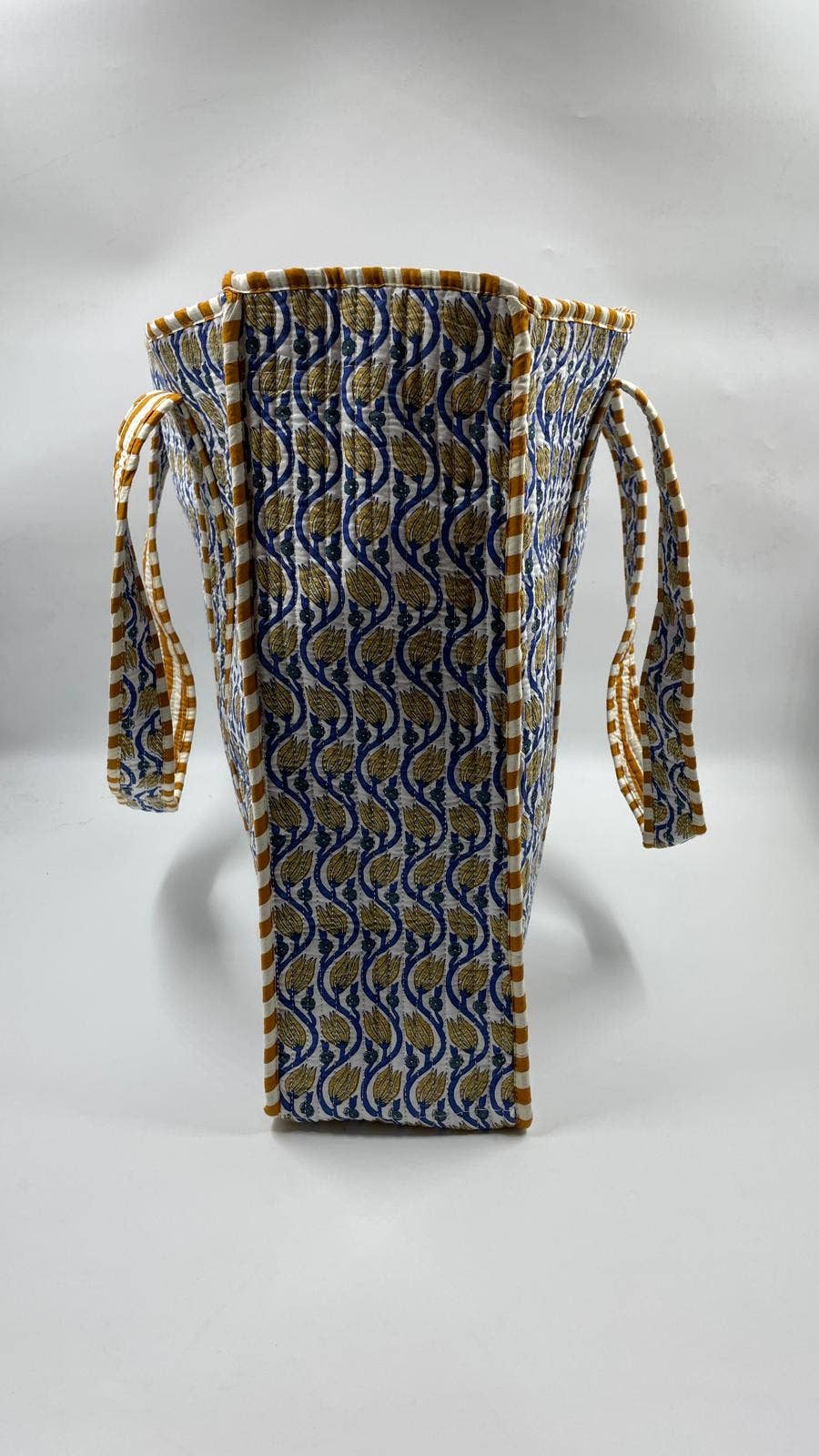 Lotus Kantha Quilted Boho Reversible Tote Bag