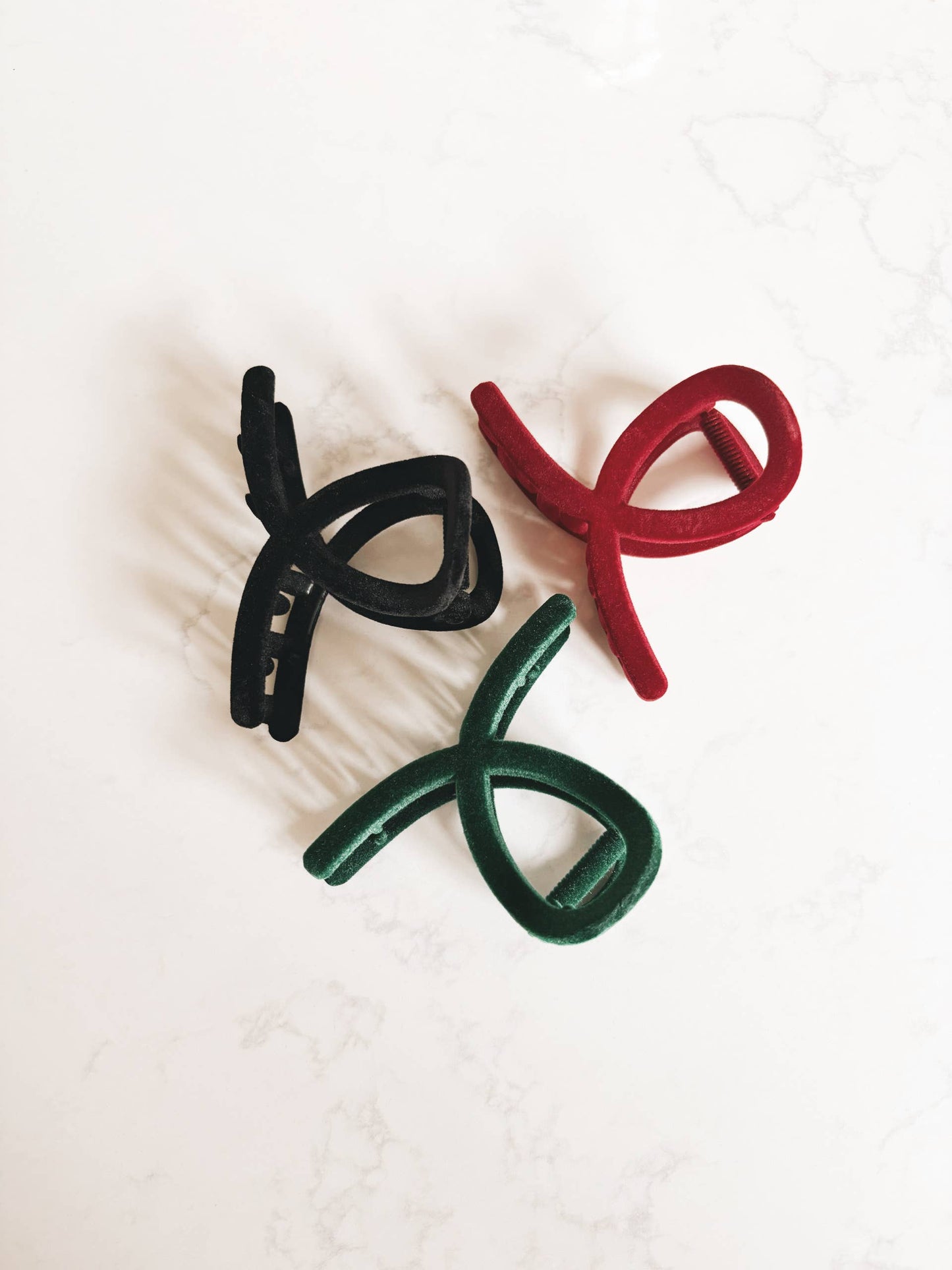 Black Velvet Loop Jaw Clip