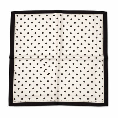 White & Black Polka Dot Scarf