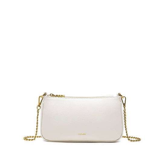 Francine Recycled Vegan Chain Crossbody Bag in Coconut Cream