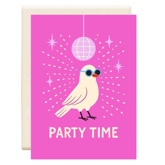 Party Time Bird Birthday Card