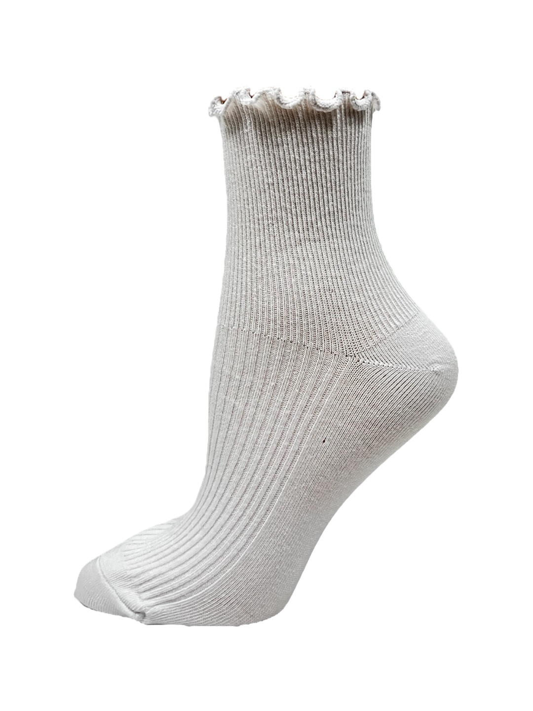 White Ruffle Sock (All Dot-Line Socks 3 for $20)