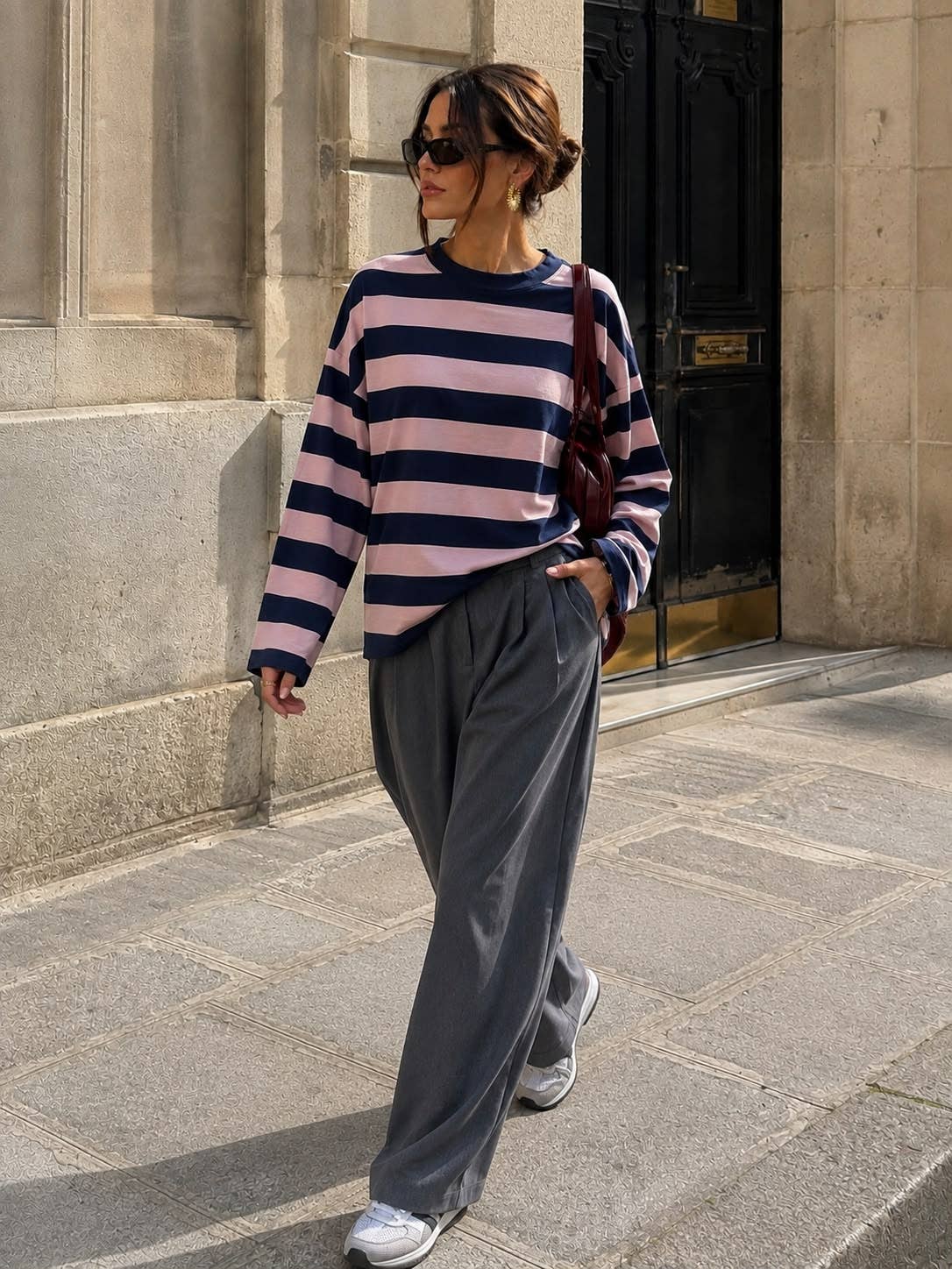 Maggie Striped Long-Sleeve T-Shirt