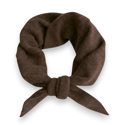 Wool Triangle Neck Scarf in Brown
