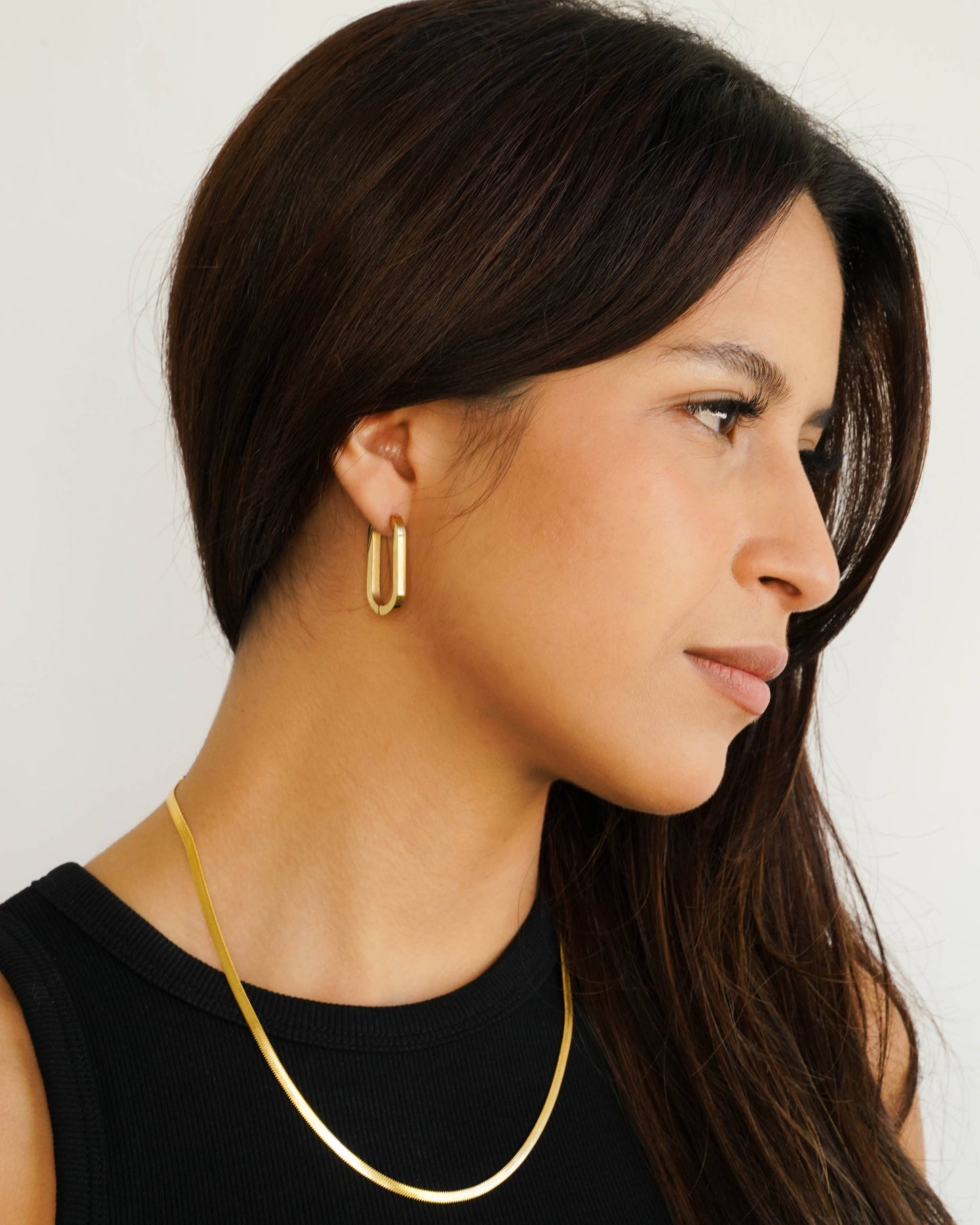 Oval Clasp Hoops