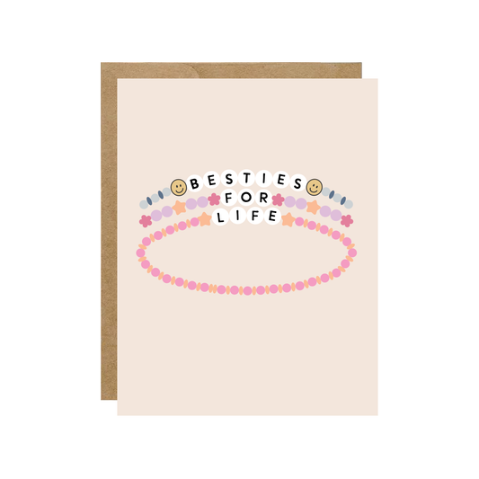 Besties For Life Friendship Bracelet Card