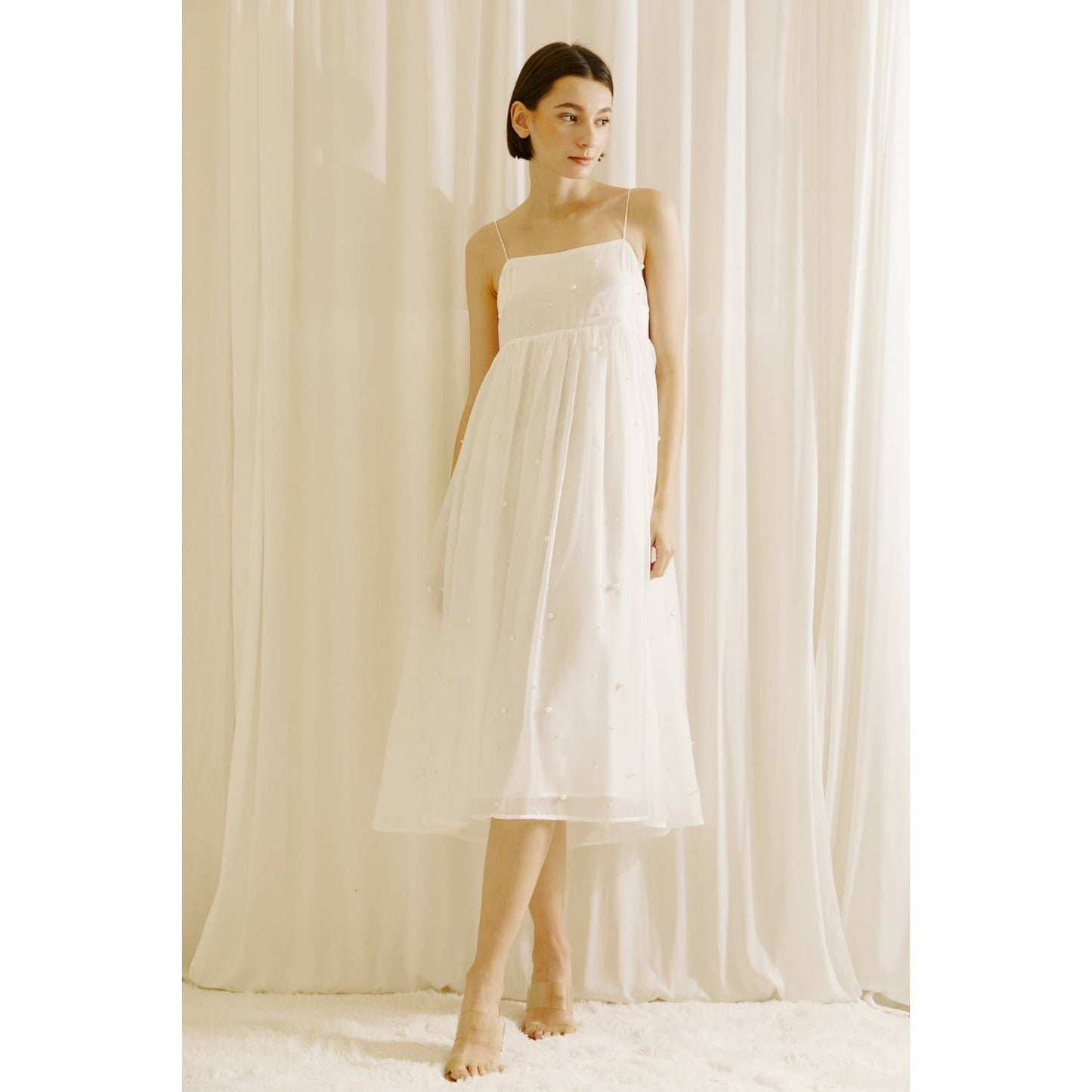 Romantic Pearl Midi Dress - FINAL SALE