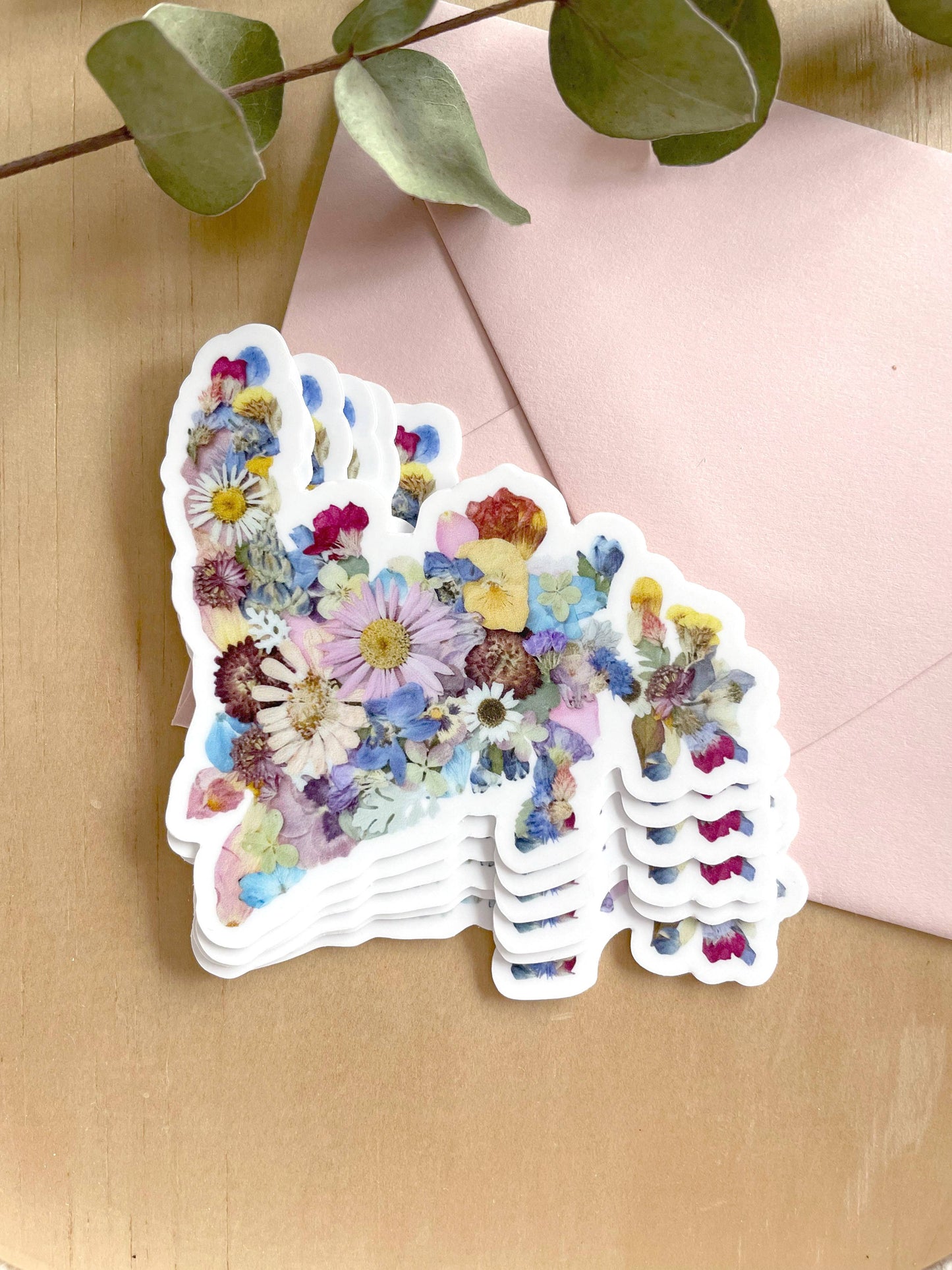 Newfoundland Map Flowers Vinyl Sticker