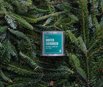 Winter Evergreen Candle