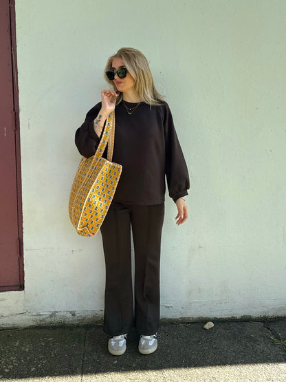 Chocolate Sweatshirt and Jogger Set