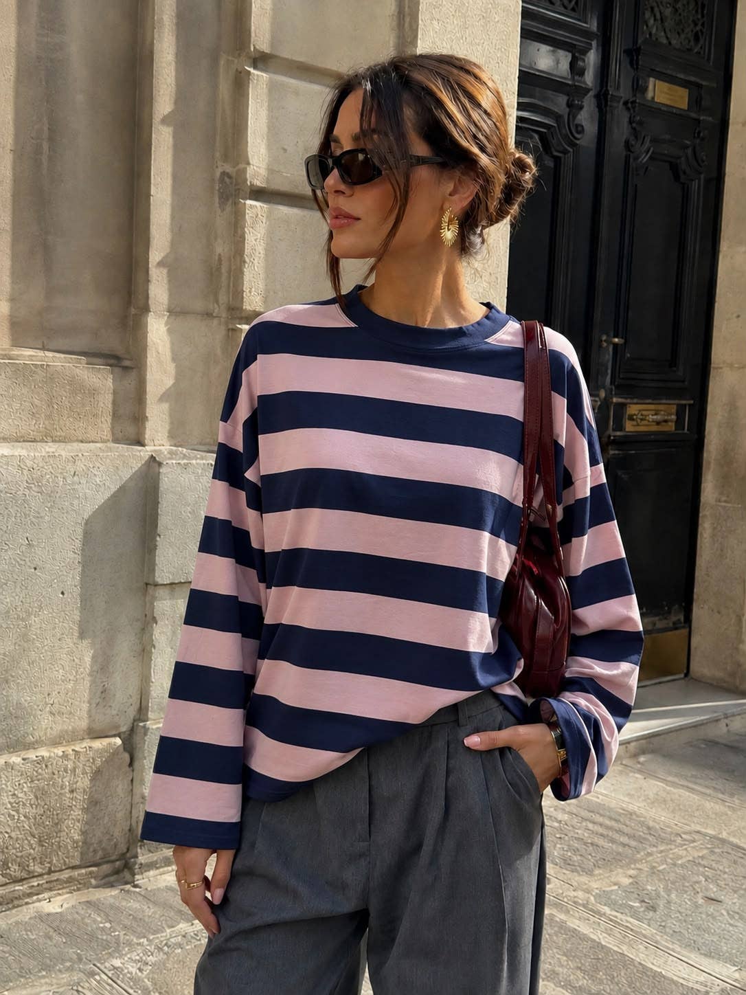Maggie Striped Long-Sleeve T-Shirt