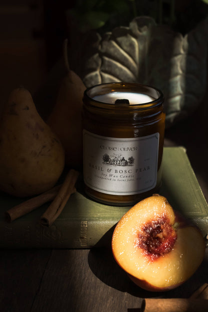 Basil and Bosc Pear Candle
